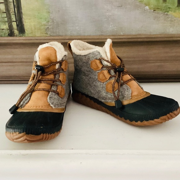 Sorel Out N About Plus Duck Boots Women US 5 UK 4 Snow Gray Felt Tan NY1954-052 - Picture 12 of 12